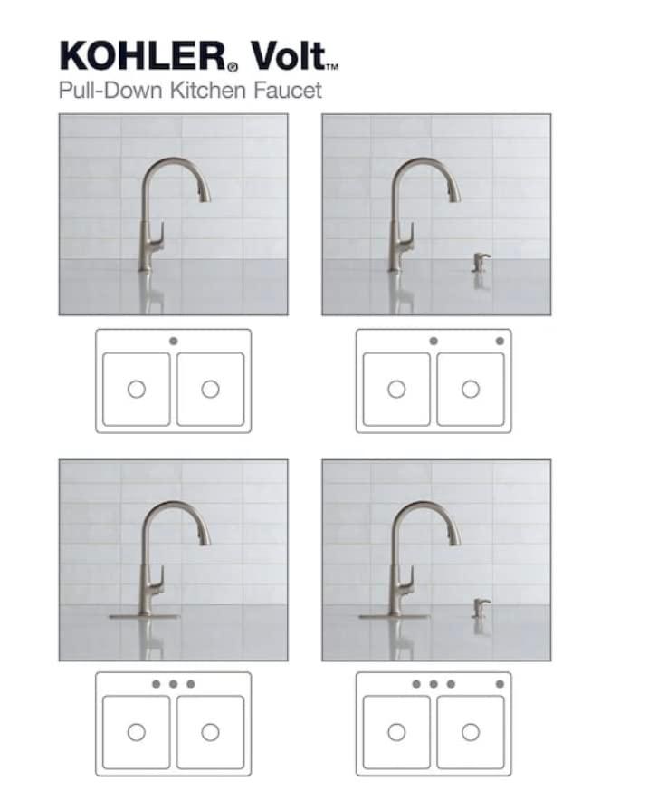 Volt Stainless Steel Pull-Down Kitchen Faucet with Soap Dispenser