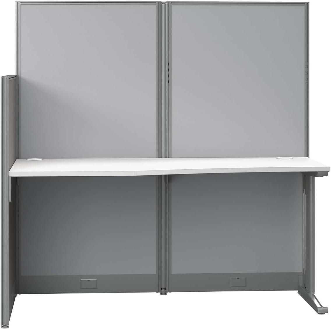 Office In An Hour L-Shaped 1 Person Cubicle with Cable Management