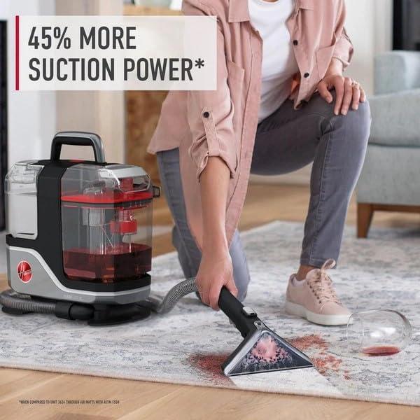 Hoover CleanSlate XL Deep Cleaning Spot Steam Cleaner: Portable Carpet & Upholstery Cleaner, Electric, 0.75L Tank, 22ft Cord