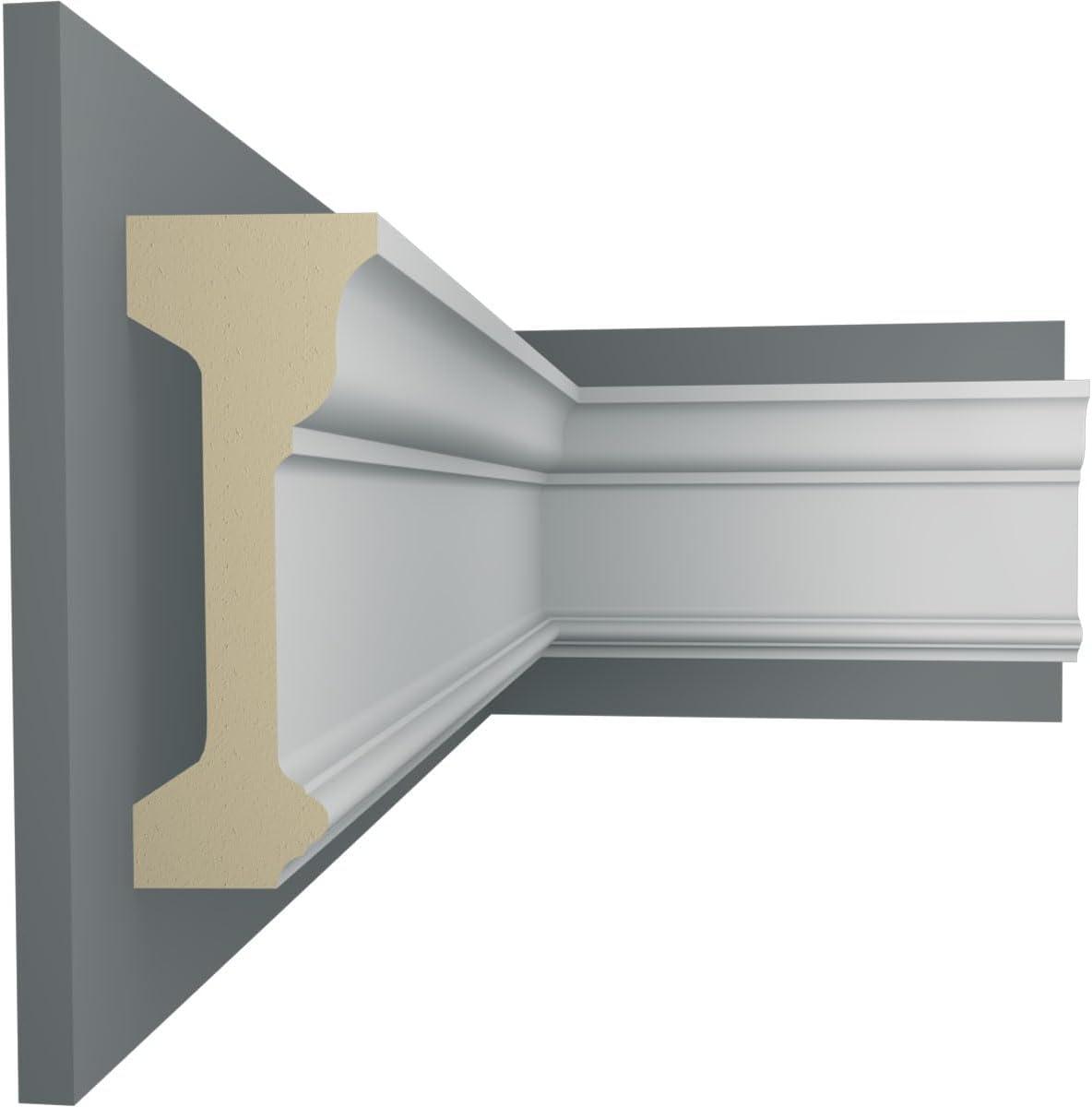 Architectural Elegance 4.75'' Primed Polyurethane Crown Moulding