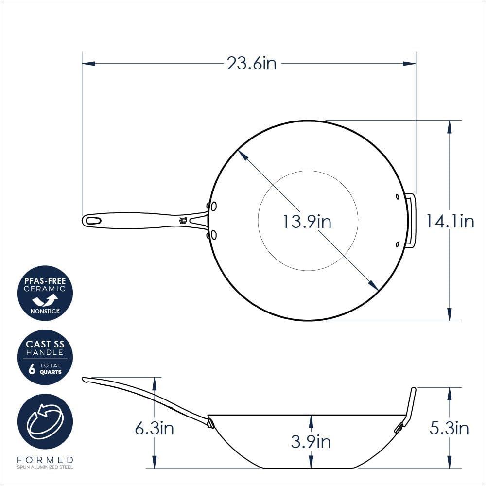 Nordic Ware ® Basalt 14" Spun Wok