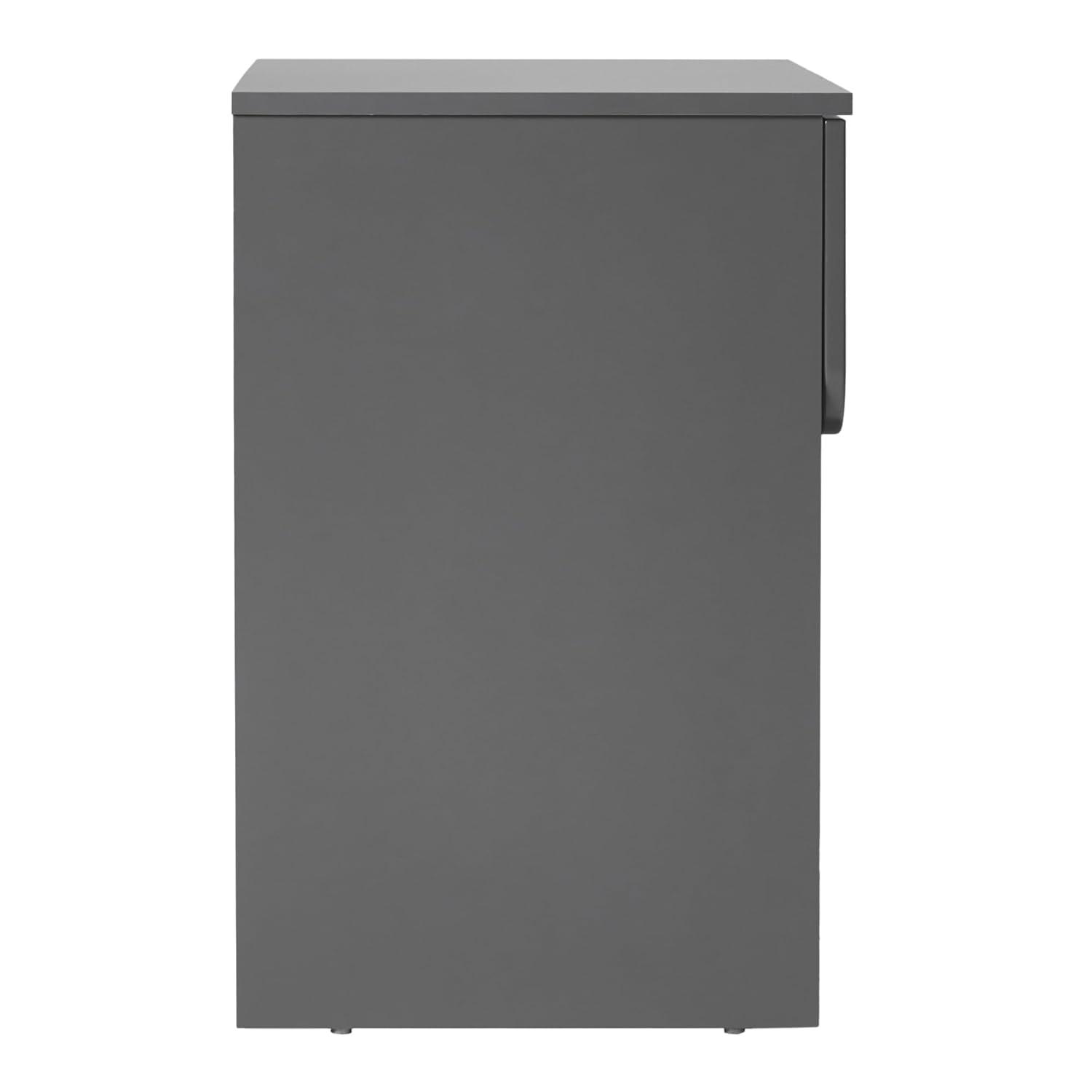 Walker Edison Modern Scandi 1-Drawer Nightstand, Dark Grey