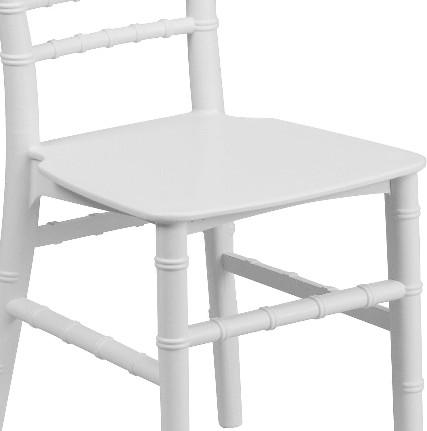 Elegant Kids White Resin Chiavari Event Chair Set