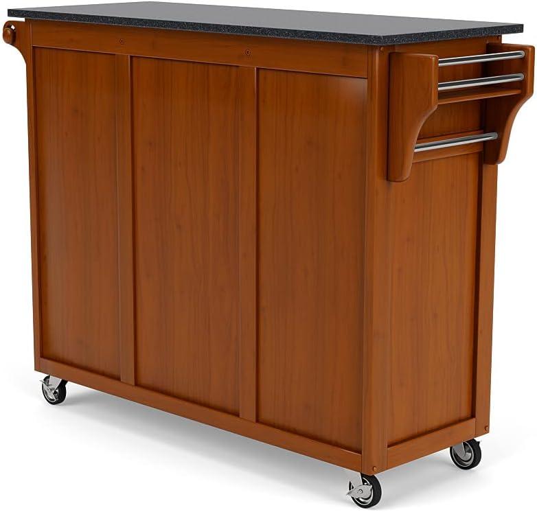 Homestyles Create-a-Cart Wood Rolling Kitchen Cart in Brown