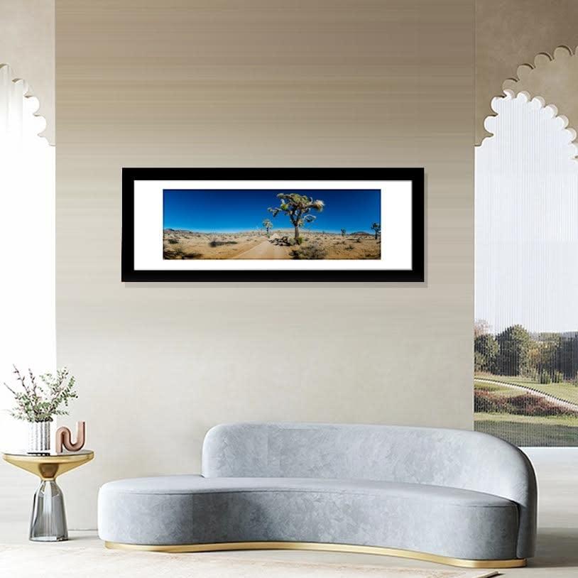 A PLUS MAX 20x24 Picture Frame with mat for 16x20 Picture with Polished Plexiglass Horizontal and Vertical Formats with Included Hanging Hardware-Black