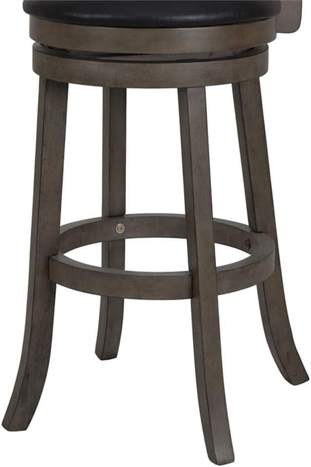 New Classic Furniture Manchester 29" Wood Bar Stool in Olive Gray/Black