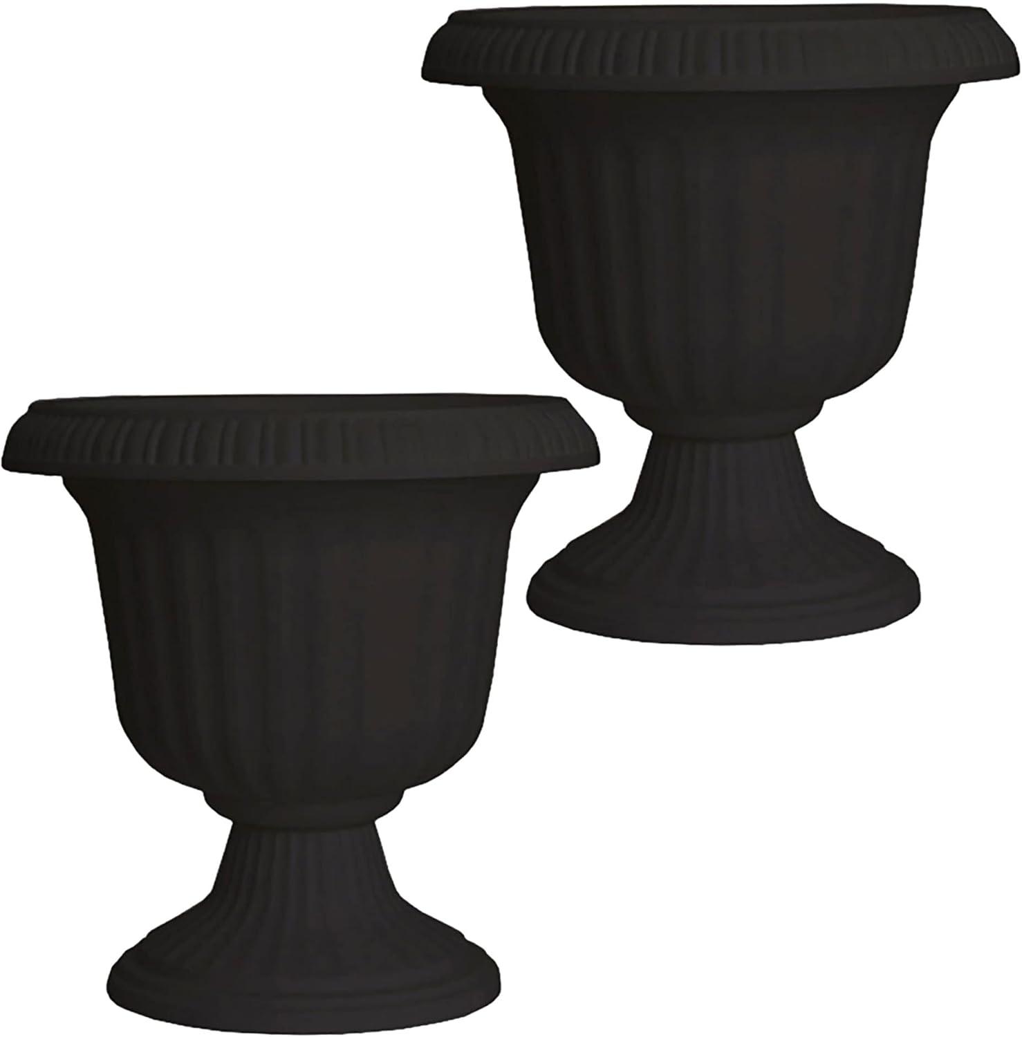 Southern Patio 14 Inch Lightweight Outdoor Utopian Urn Planter (2 Pack)