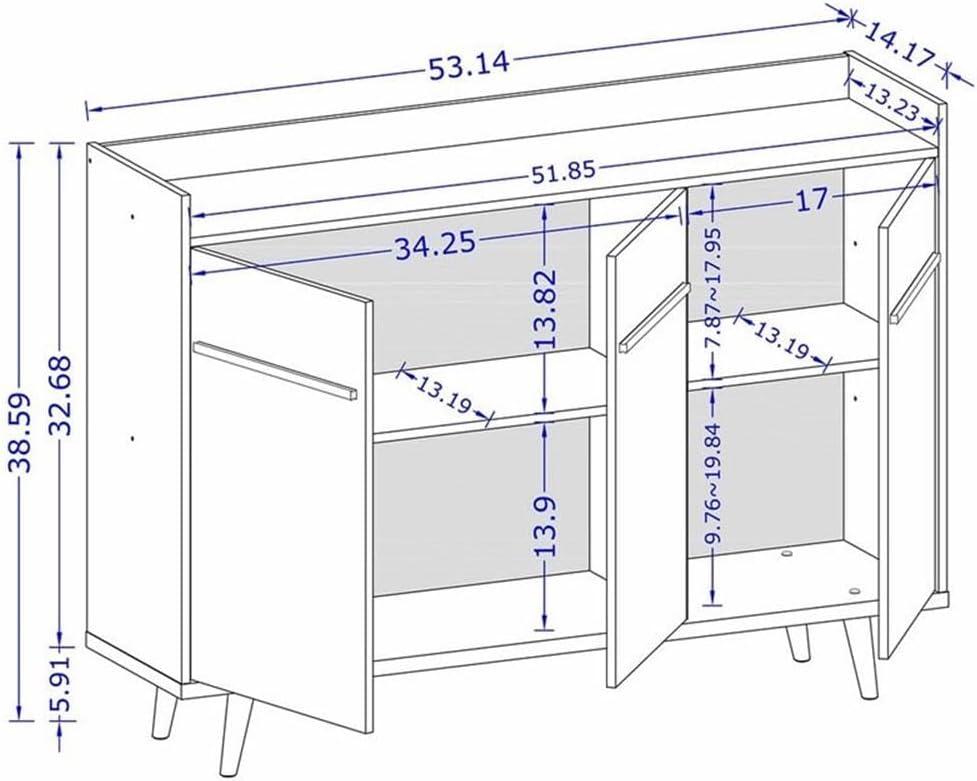 53.54" Bradley Buffet Stand - Manhattan Comfort