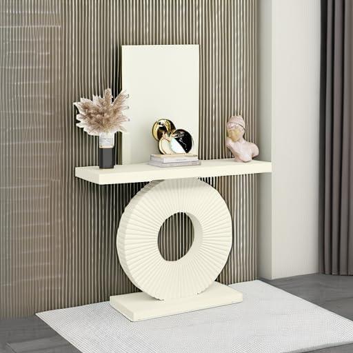 Hommoo 40 inch Console Table with Geometric Base