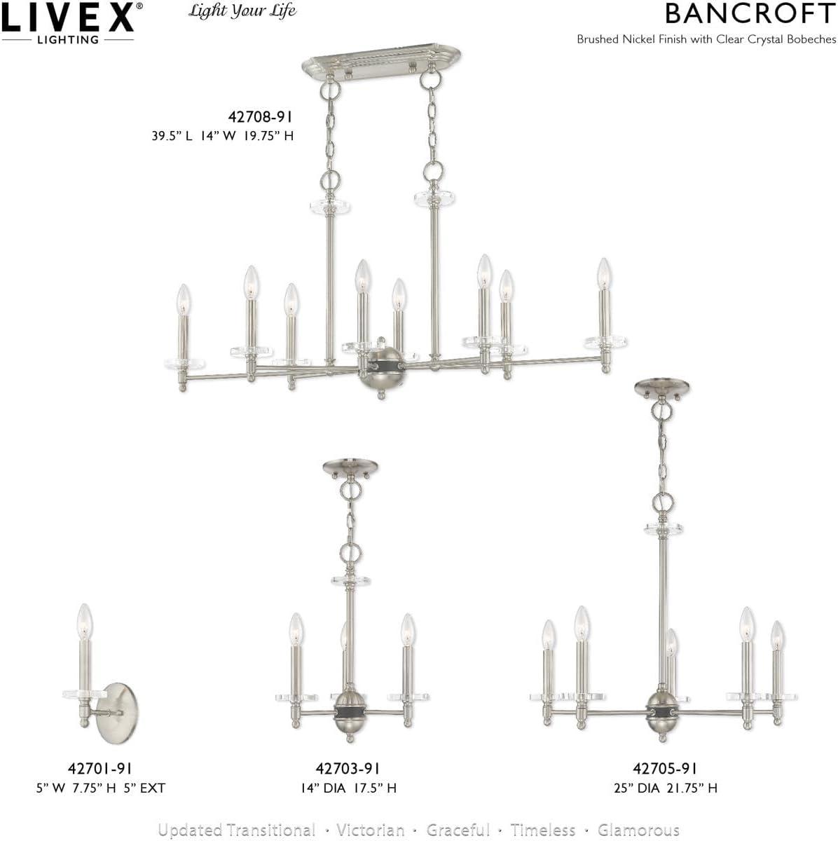 Livex Lighting Bennington 3 - Light Chandelier in  Brushed Nickel