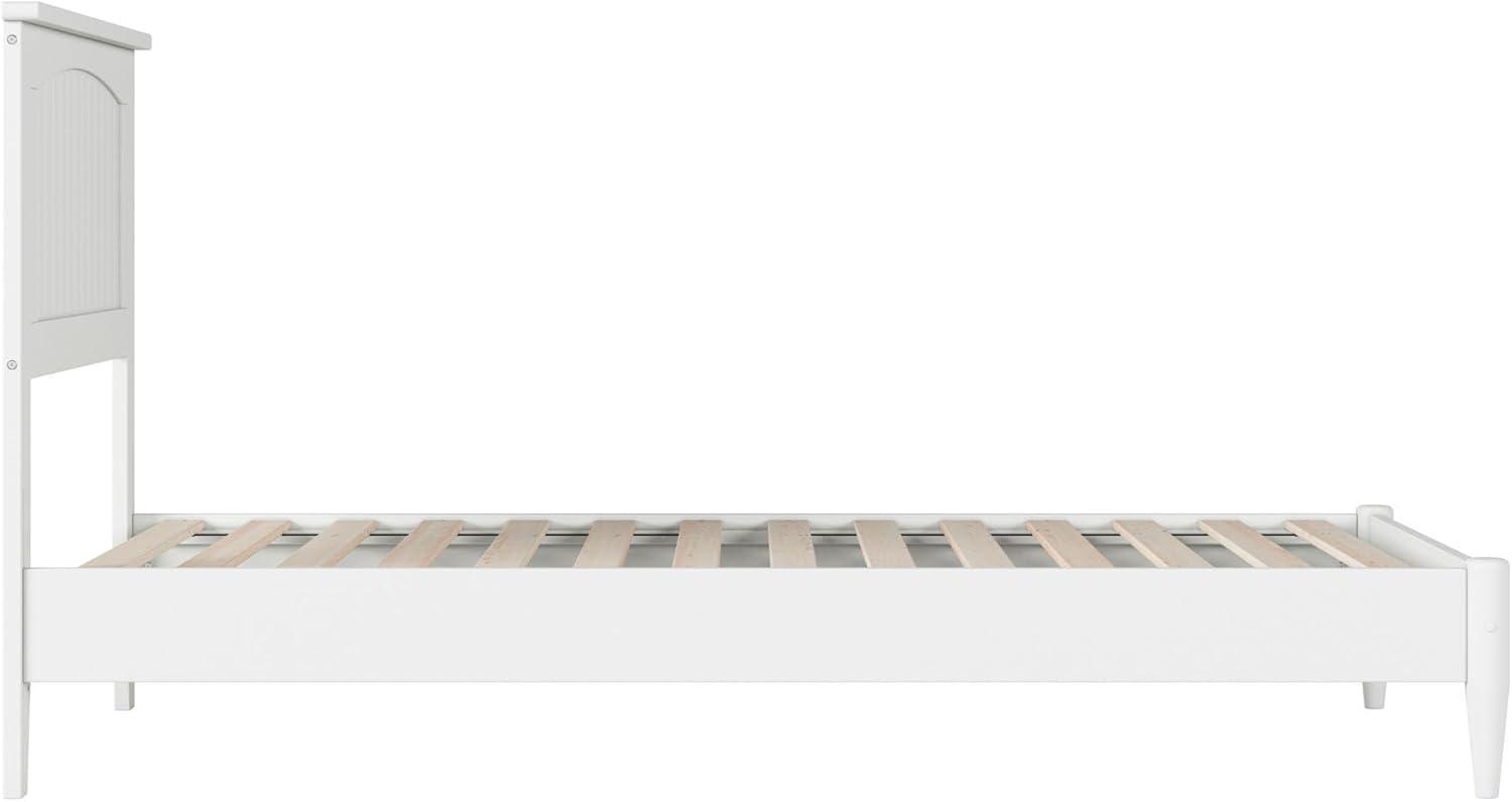 AFI Naples Queen Solid Wood Low Profile Platform Bed, White
