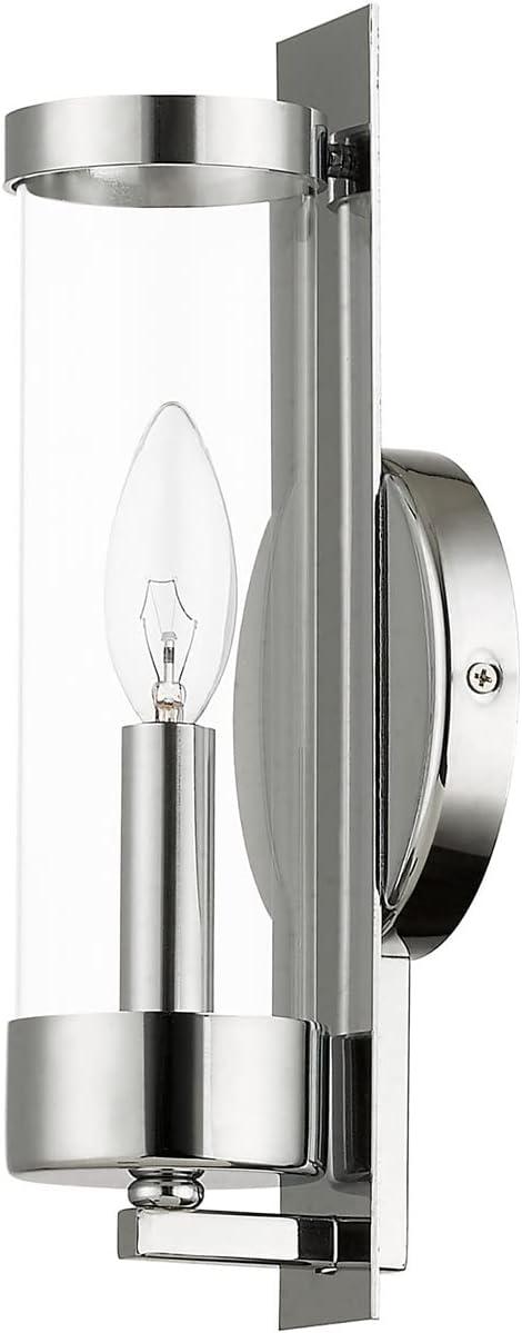 Castleton Polished Chrome 1-Light ADA Compliant Wall Sconce with Clear Glass