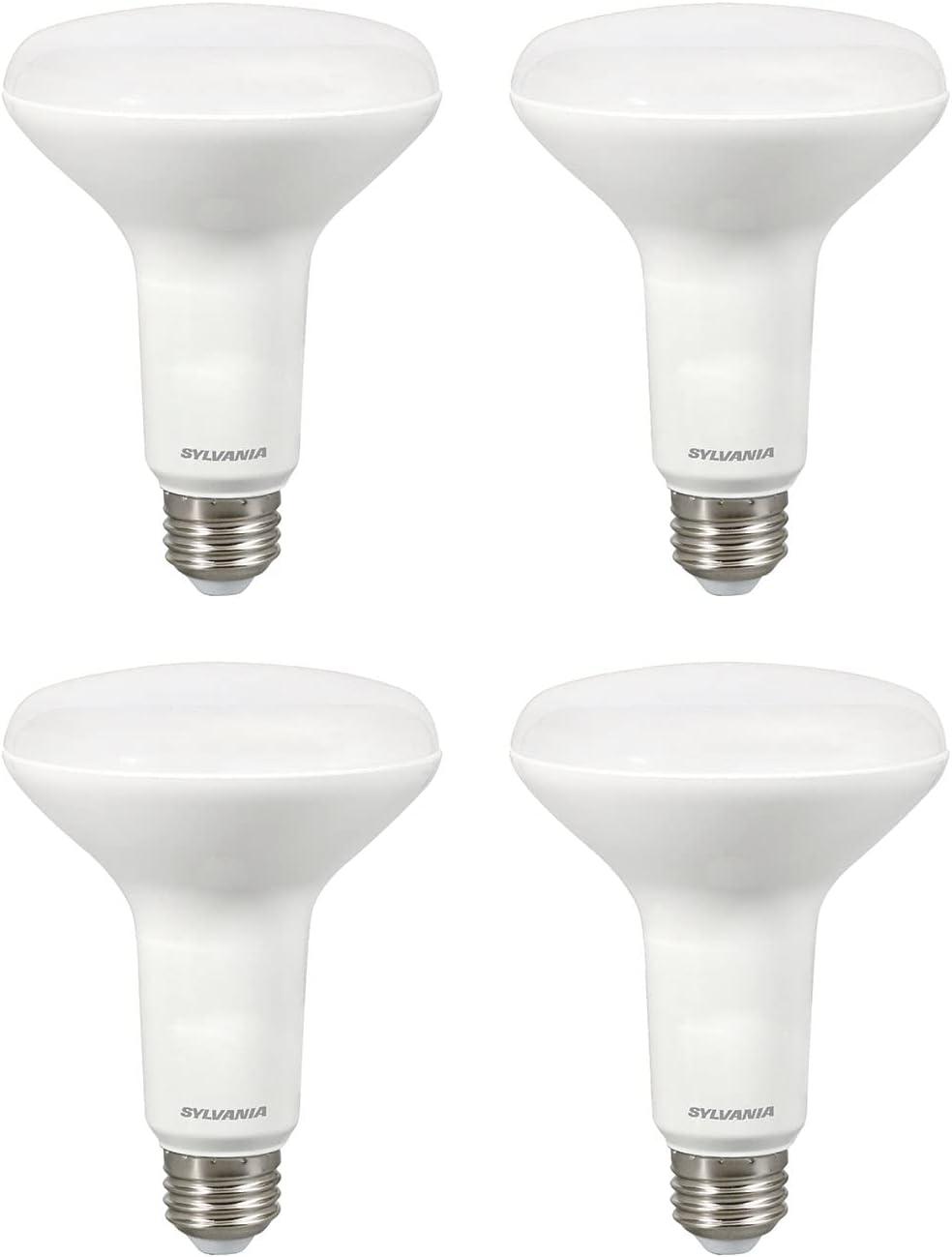 Soft White Frosted Dimmable BR30 LED Flood Light Bulbs, 4-Pack