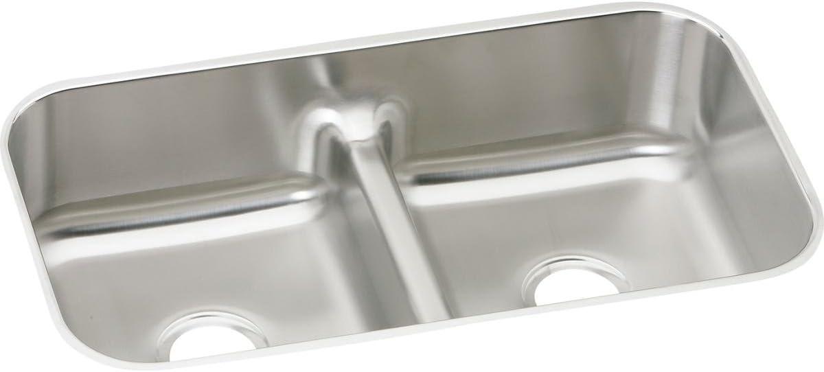 Lustertone 32.48" L x 18.142" W Double Basin Undermount Kitchen Sink