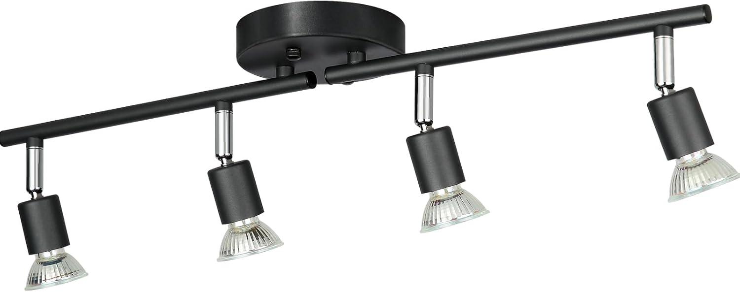 Matte Black Adjustable Track Lighting Kit