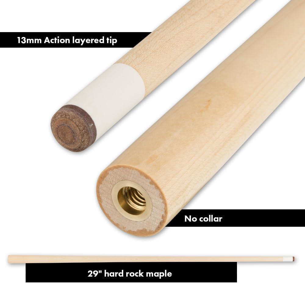 20 oz Black and Natural Maple Pool Cue Stick