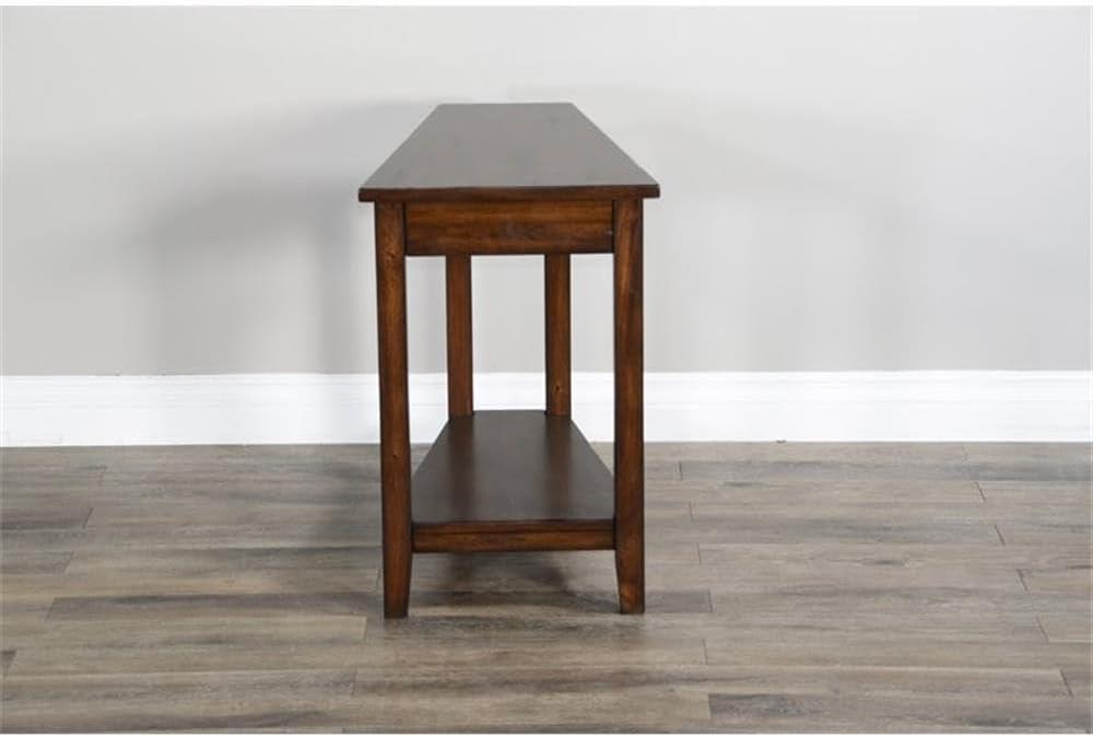 Sunny Designs Santa Fe 16" Transitional Wood Chair Side Table in Dark Chocolate