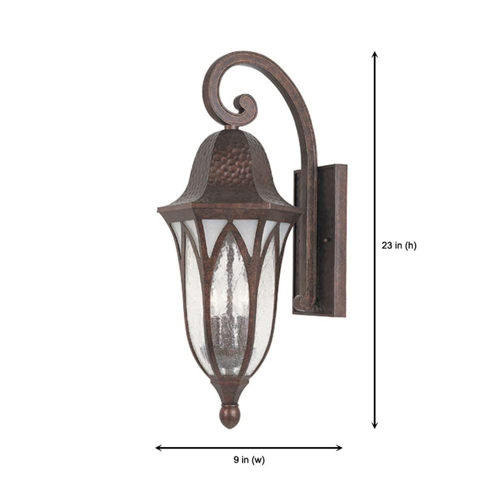 Burnished Antique Copper Outdoor Wall Lantern Sconce