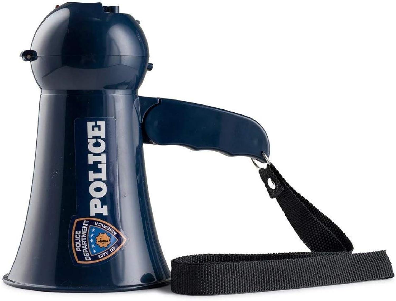 Dress Up America Pretend Play Police Officer's Megaphone with Siren Sound for Kids
