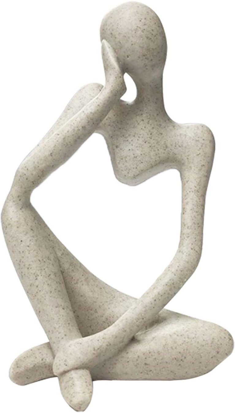 Sandstone Resin Abstract Thinker Statue for Home Decor