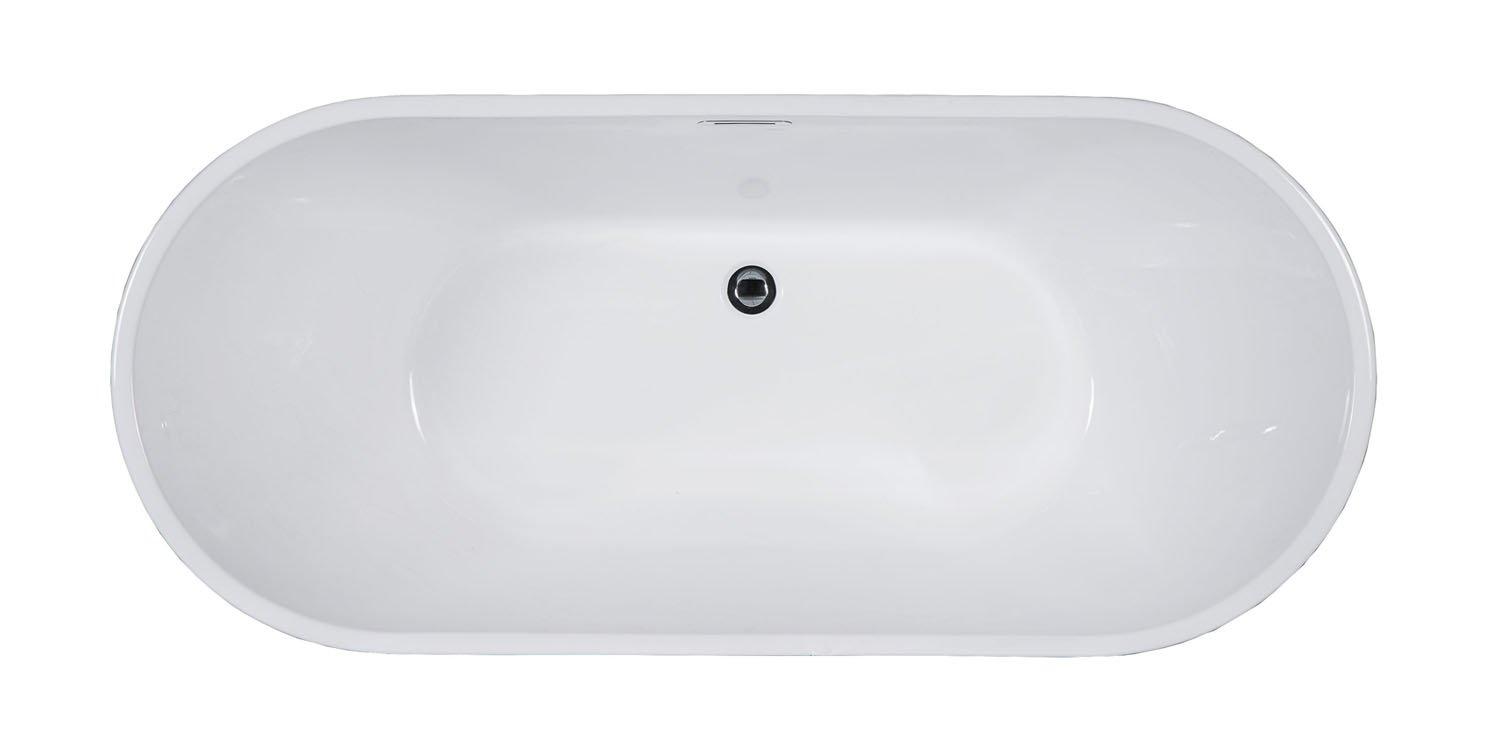 59'' x 28'' Freestanding Soaking Acrylic Bathtub