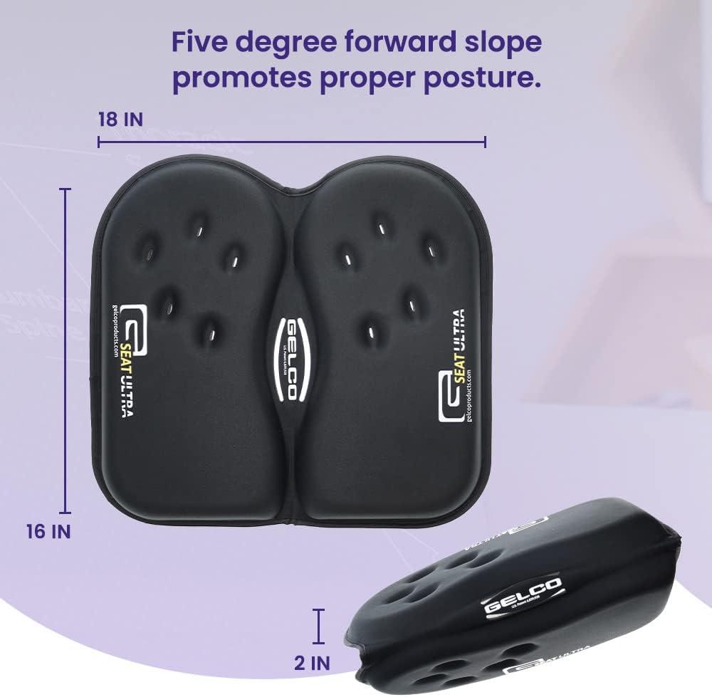 GSeat ULTRA - Travel Gel Foam Cushion, Relieves Discomfort and Promotes Healthy Posture for Car, Commute, Airplane and Travel Comfort - Green