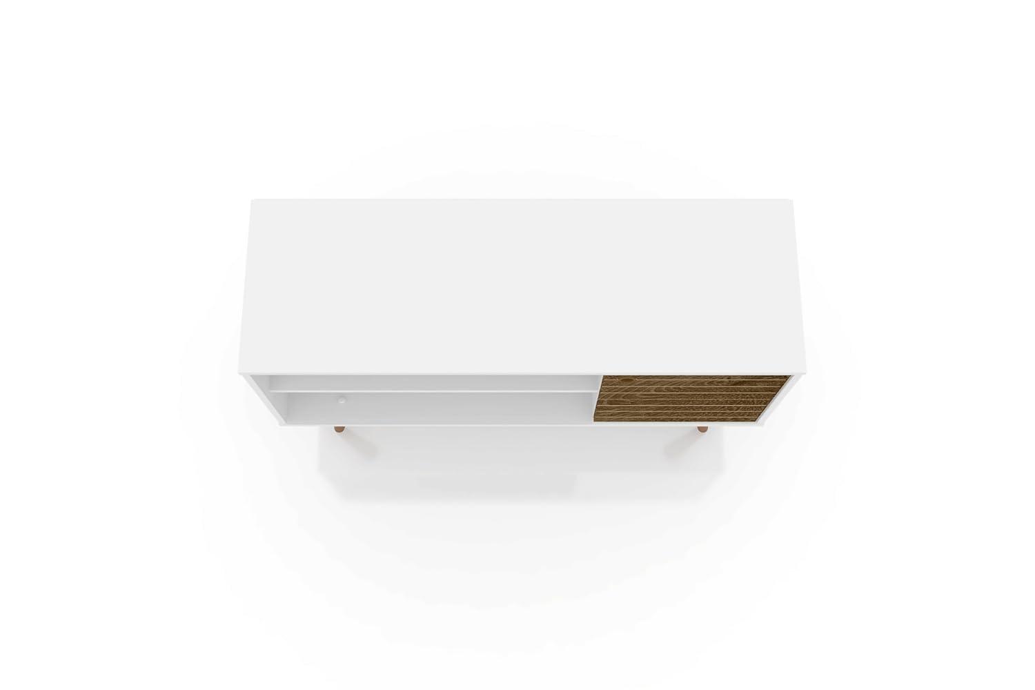 Liberty Mid-Century Modern 2 Shelves and 1 Door TV Stand for TVs up to 46" - Manhattan Comfort