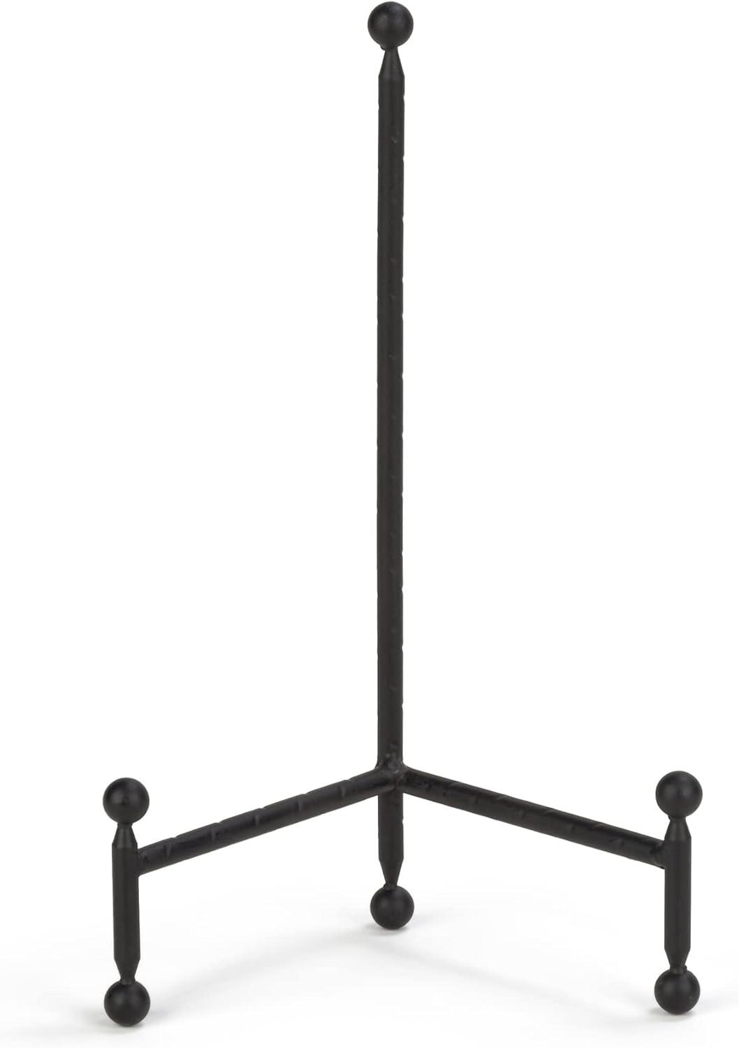 TRIPAR 12 Inch Modern Black Tripod Easel for Pictures, Artwork, Cookbooks, Platters, & Plates - Book Holder Display Easel