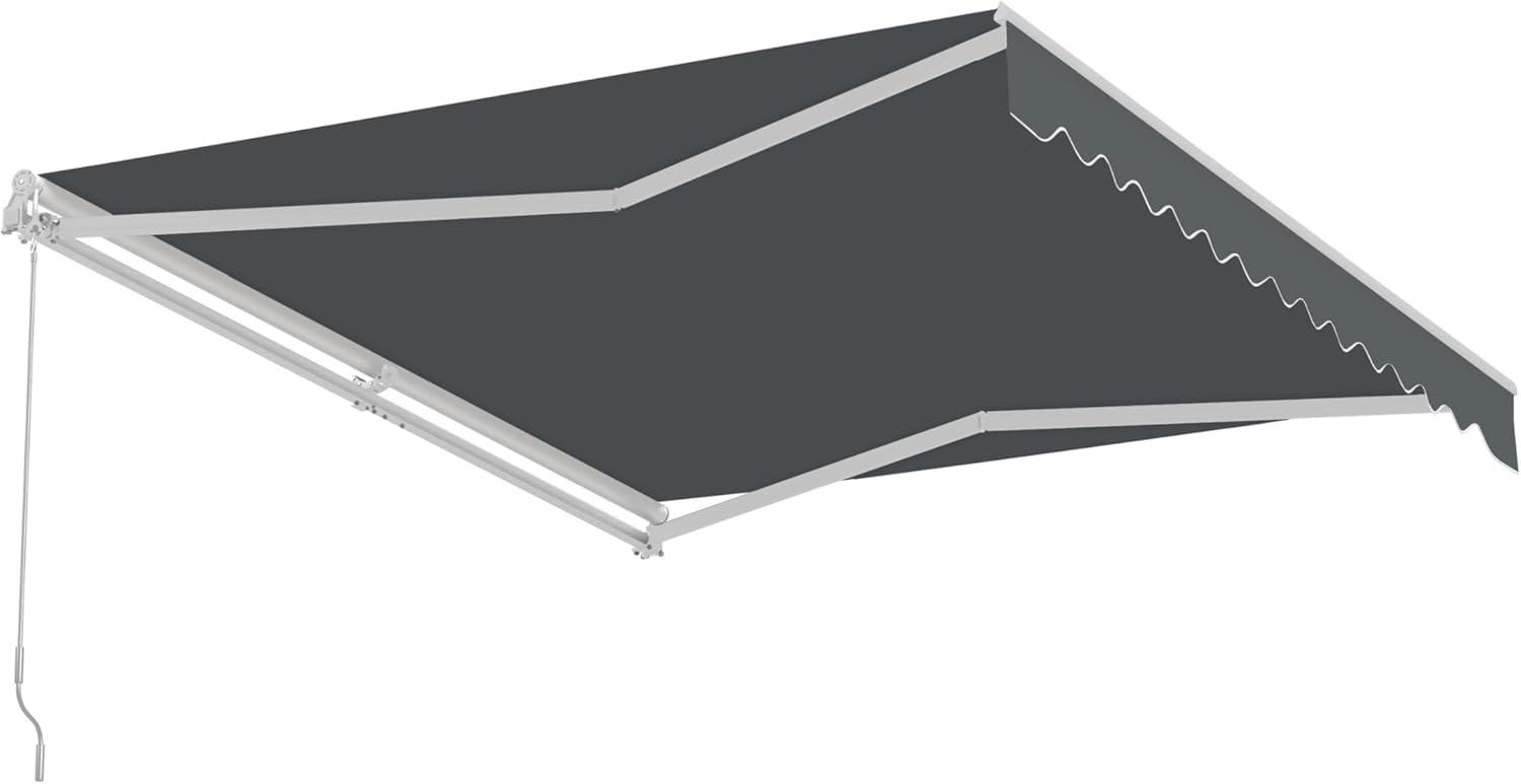 Retractable Patio Awning - White Frame