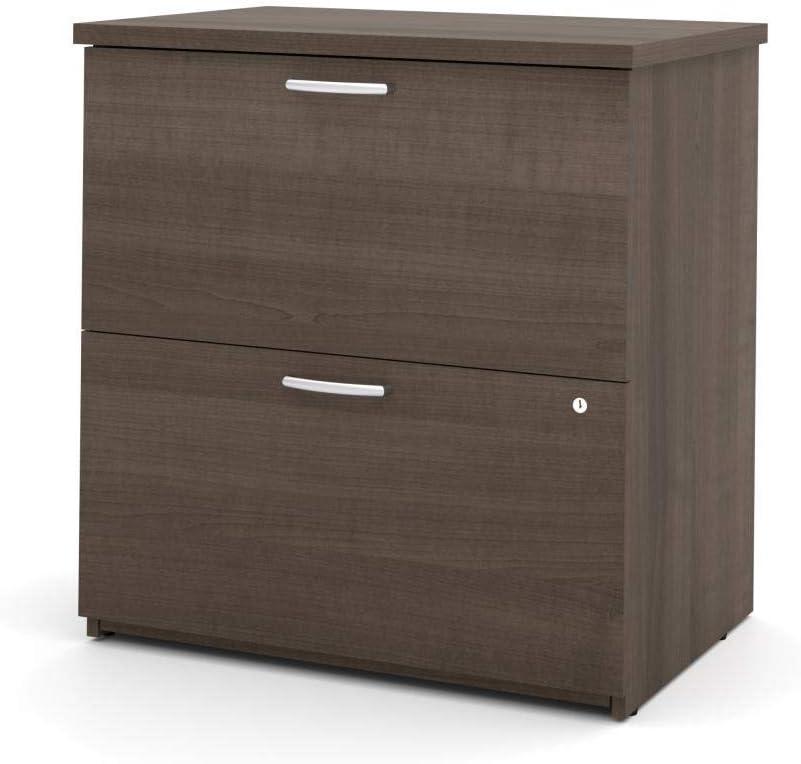 Antigua Woodgrain Modern 2-Drawer Lateral File Cabinet with Key Lock