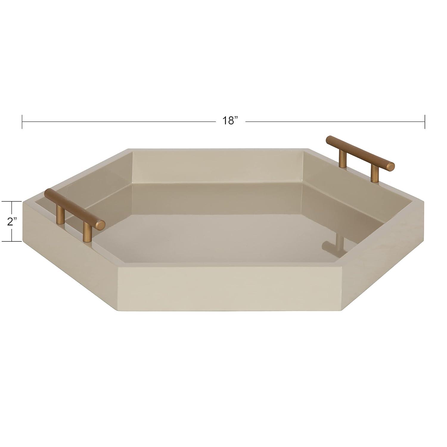 Kate and Laurel Lipton Tray, 18x18, Brown and Gold