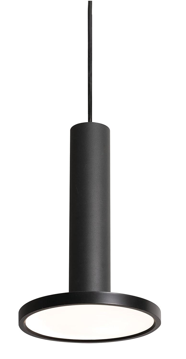 AFX  Luna LED Pendant with White Acrylic 15 Black Medium 8 inch 7 to 12 Inches