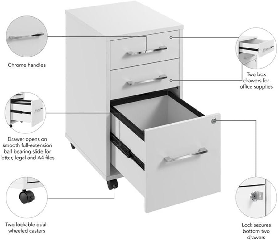 Hustle 16'' Wide 3 -Drawer Mobile File Cabinet