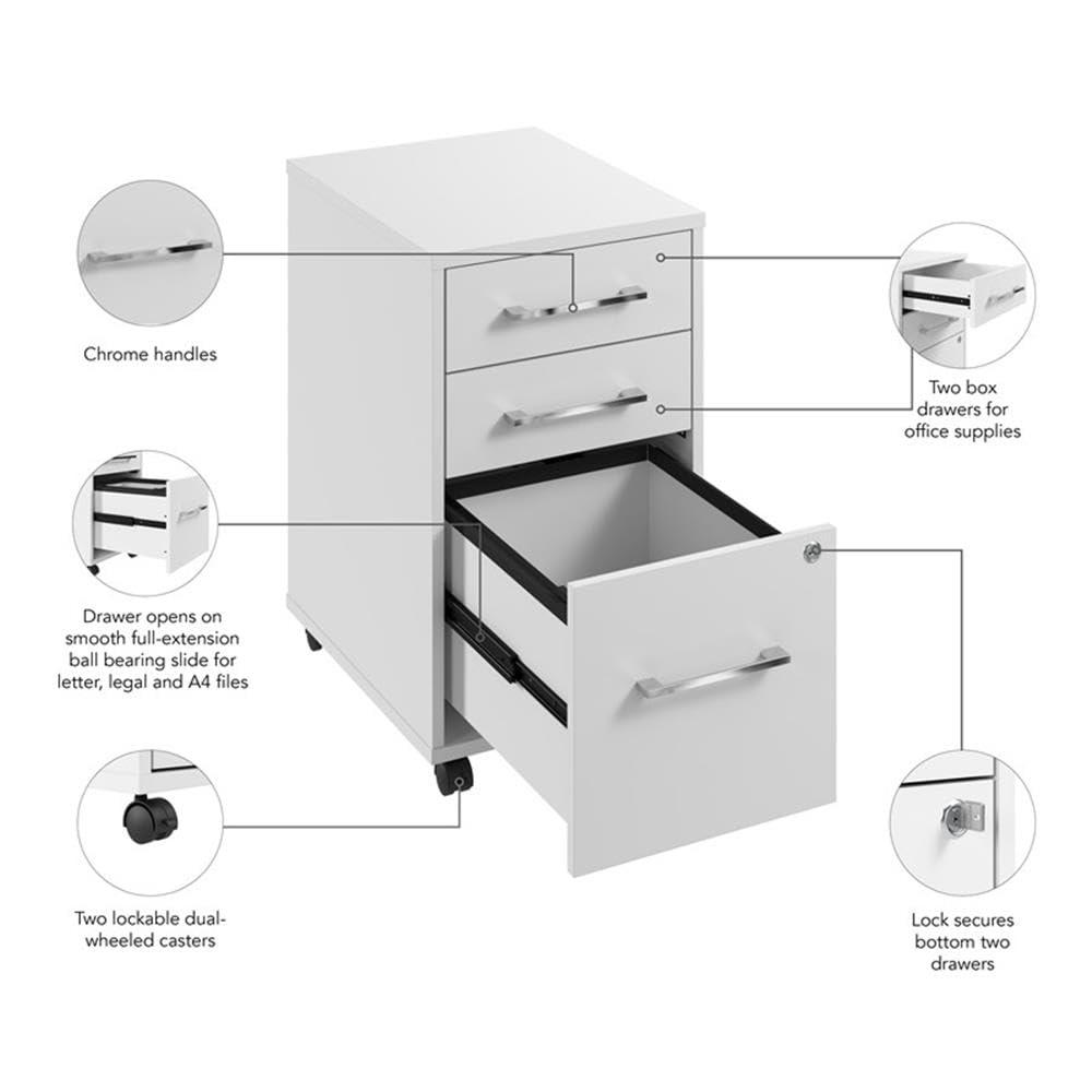 Hustle 16'' Wide 3 -Drawer Mobile File Cabinet