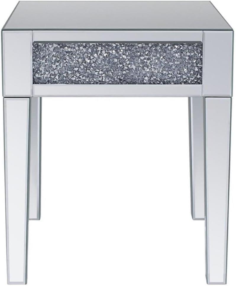 Trio Supply House Ravine Mirrored and faux diamond end table