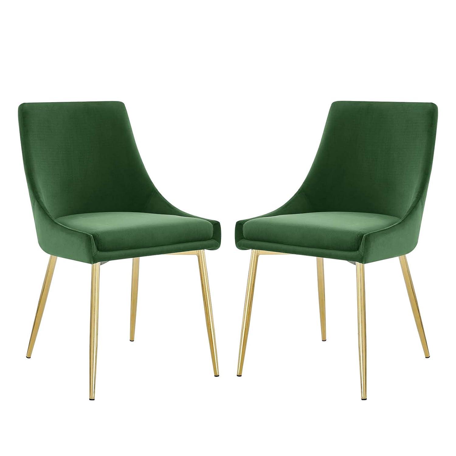 Modway Viscount Performance Velvet Dining Chairs | Wayfair