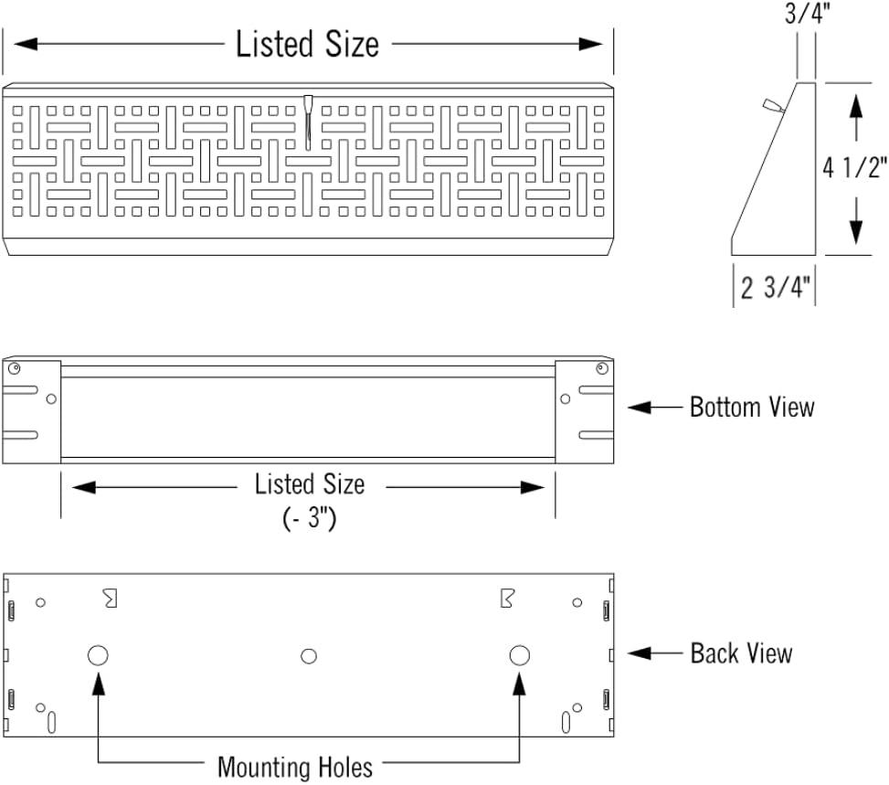 Imperial Decorative Baseboard Register