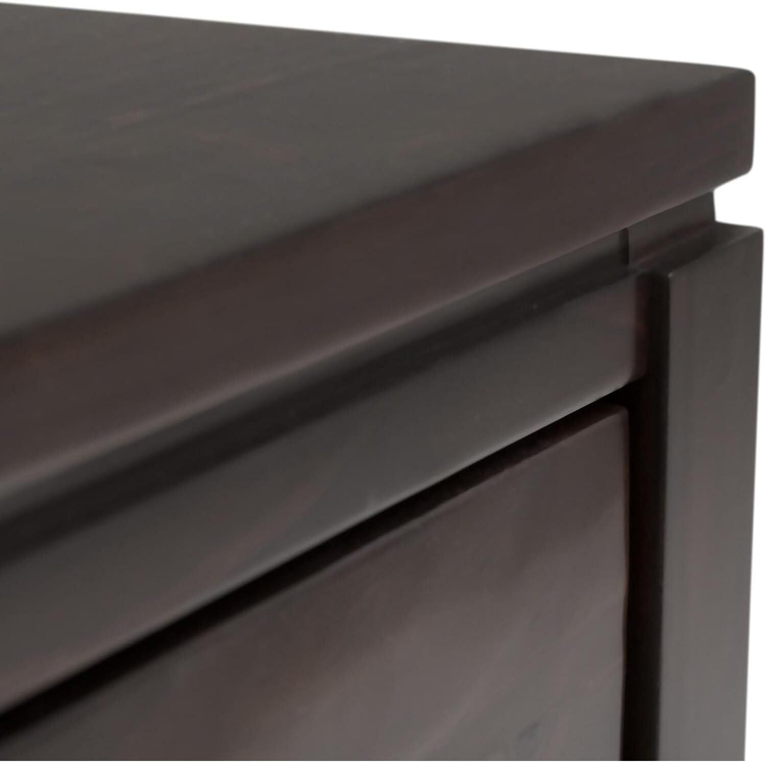 Simpli Home Cosmopolitan 18"W Solid Wood Contemporary Square End Table with Drawer
