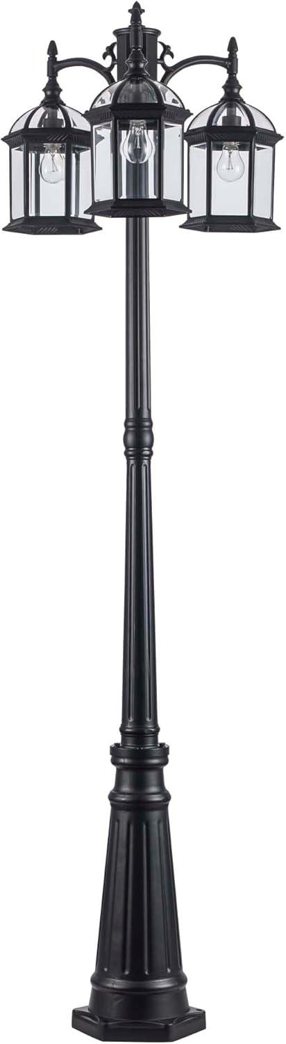 Trans Globe Lighting 4189 3 Light Outdoor Post Lantern - Black