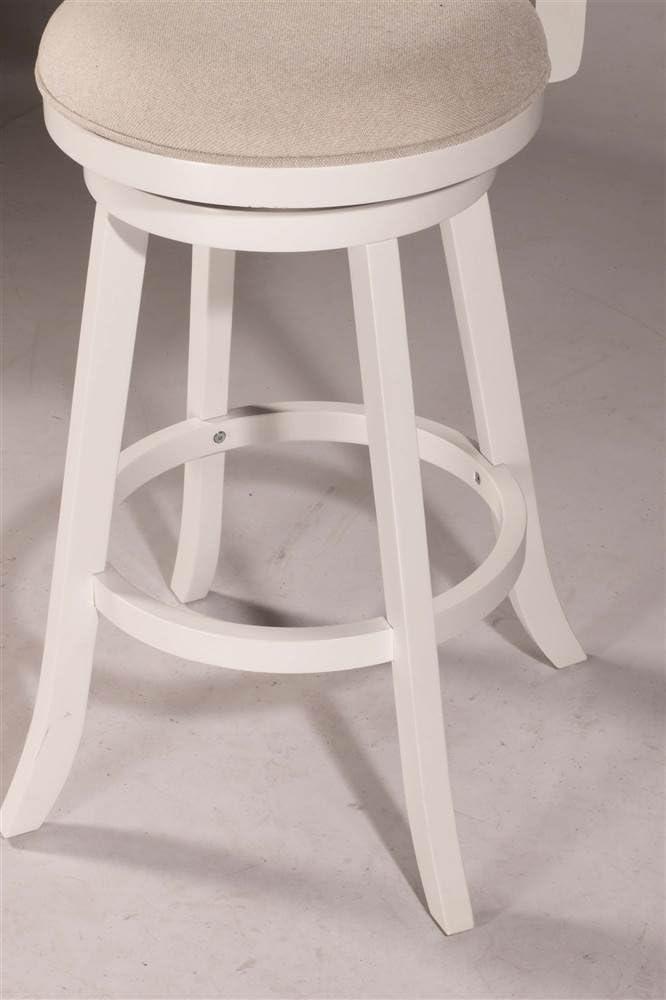 25" Fairfox Swivel Counter Height Barstool with Back, Ecru Upholstery - Hillsdale Furniture