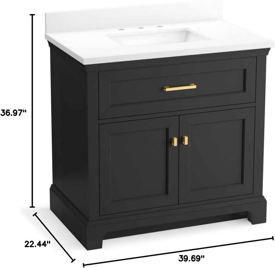 Charlemont 36 In. Bathroom Vanity Cabinet With Sink And Quartz Top