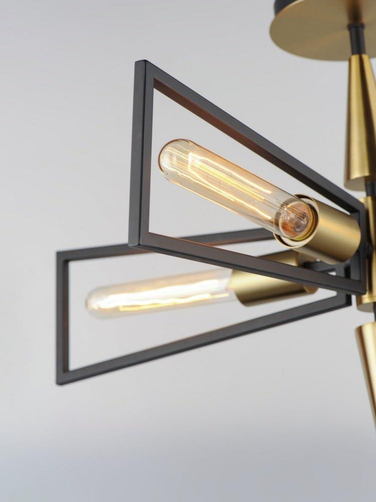 Maxim Lighting Wings 4 - Light Flush Mount in  Black/Satin Brass