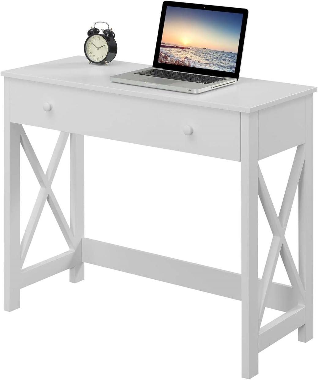 Convenience Concepts Oxford 30 inches Tall 1 Drawer 36-inch Desk, White, All Ages