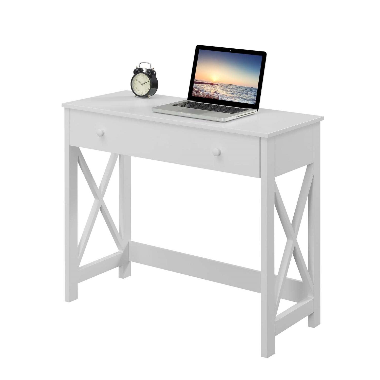 Convenience Concepts Oxford 30 inches Tall 1 Drawer 36-inch Desk, White, All Ages