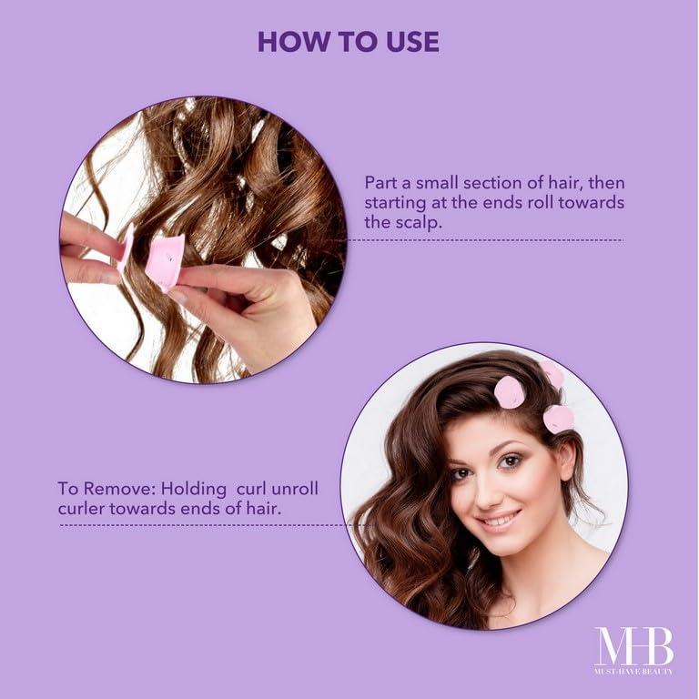 Expressions 24pc Heatless Curling Pods - Silicone Hair Rollers For No Damage Heatless Curls, Heatless Curlers Value Pack, Overnight Hair Curlers For Versatile Hairstyling (BRIGHTS) "