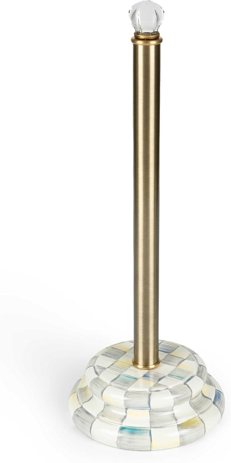 Modern Sterling Check 3-Roll Free-Standing Toilet Tissue Holder