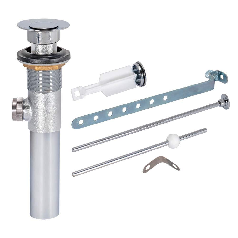 EZ-FLO 10901 Pop-Up Lavatory Bathroom Sink Drain Assembly Brass Body, 22-Gauge, Chrome Finish