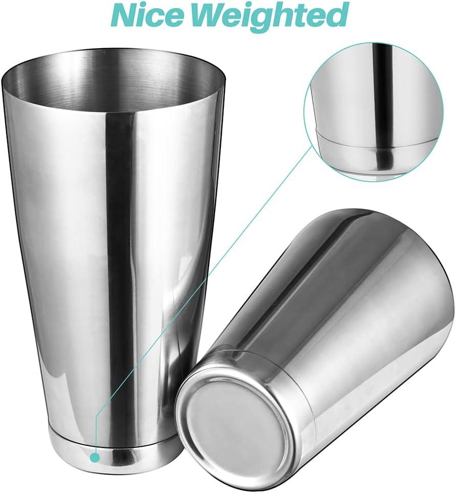 Stainless Steel Conical Boston Cocktail Shaker Set