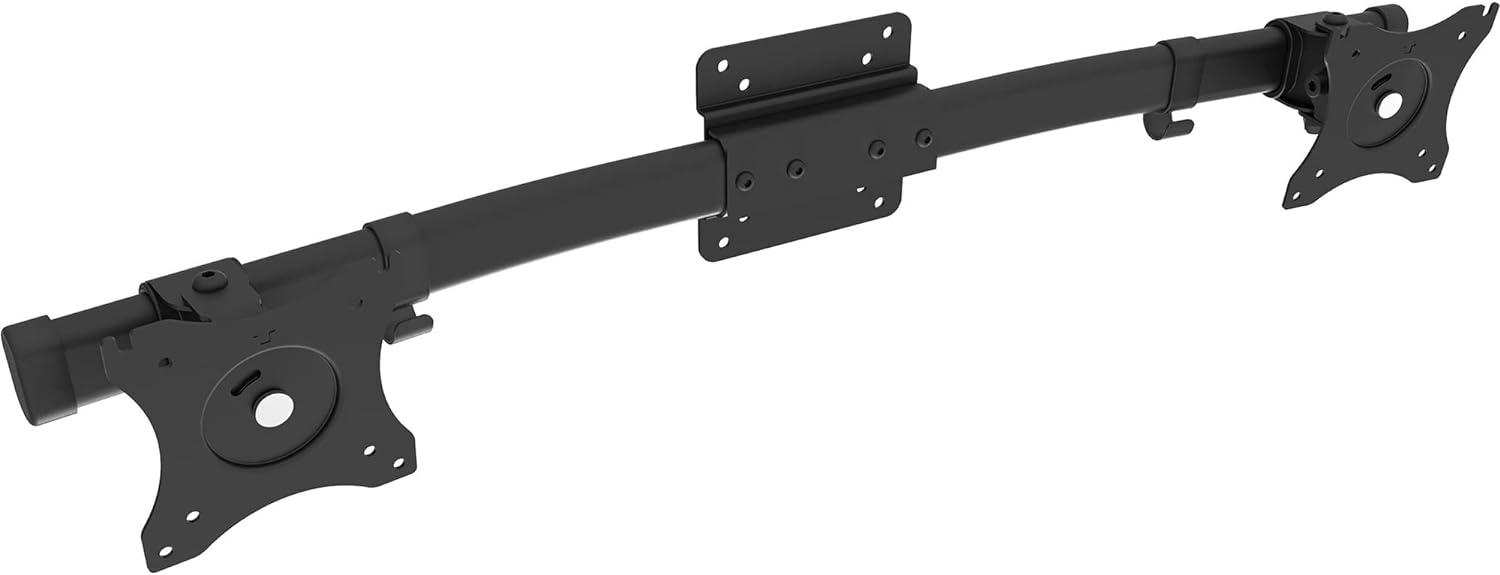 Black Steel Dual VESA Monitor Wall Mount Bracket