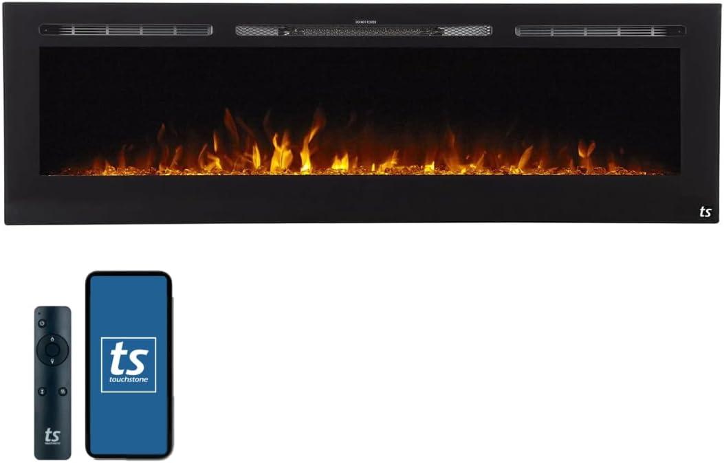 Touchstone The Sideline Electric Fireplace for Recessed or Wall Mount Installation